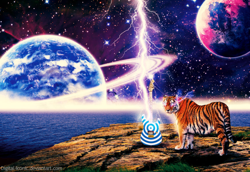 Space  Music  Tigers By Digital Iconic D496692
