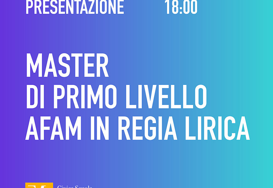 Webinar master regia lirica 2025 nuova